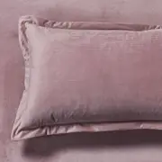 CleverPolly Set of 2 Super Soft Corduroy Velvet Standard Pillowcase - Dusty Pink