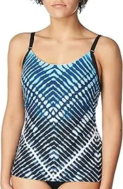 [Calvin Klein] Women's Basic Adjustable Strap Shell Tankini Top