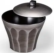J-kitchens Heat Resistant 2.8 inch (2.8 cm) Rough Carved Komachi Cup Set, Silver Rust Transparent, Black Interior, 3.3 x 3.3 x 2.8 inches (8.5 x 8.5 x 7.1 cm), Heat Resistant ABS Resin, Made in Japan,