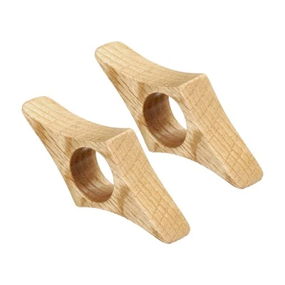0.8" Thumb Book Page Holder, 2 Pack Handmade Oak Bookmark Book Opener Style 1
