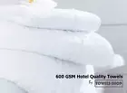 600 GSM White Hotel Quality Towels | 100% Organic Cotton | Discounted Prices