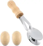 LIGIGWASH 1Set Musical Spoon with Handle Egg Percussion Instruments for Parties Folk Music Rhythm Play Includes Metal Spoon and Pair of Shaker Eggs