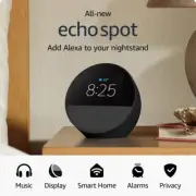 All-New Echo Spot (Newest Model), Smart Alarm Clock with Vibrant Sound + Alexa,