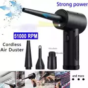 Wireless Air Duster 51000 RPM USB Compressed Air Blower Dust Blowing Gun for PC