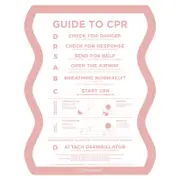 Stylish Pool CPR Sign Pink & White Wave
