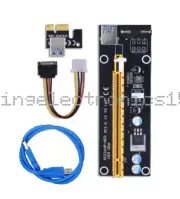 1PC USB 3.0 PCI-E Express 1x To 16x Extender Riser Card Adapter Power Cable 50cm
