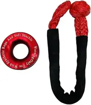 WAZIJ Recovrty Ring Winch Rope Set Rope Retention Pulley Hook Winch Rope for Truck Vehicle Trailer Rescue Accessories
