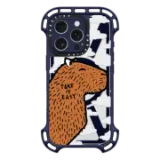 iPhone 16 Pro Ultra Bounce Case MagSafe Compatible Transparent Capybara Clouds "Take It Easy"