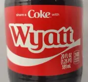 Share A Coke With Wyatt 2025 Limited Edition Personalized Coca-Cola Coke Bottle