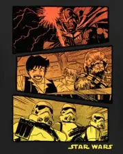 Star Wars XL T-Shirt New Anime Splice Scene Darth Vader Luke Chewy Storm Trooper