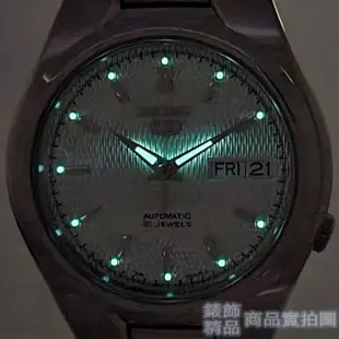 SEIKO 精工 SNK601K1手錶 盾牌5號 銀白面 網紋 夜光 星期日期 自動上鍊 機械錶 男錶【澄緻精品】