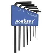 7 Piece Mini Metric Hex-L Key Allen Wrench Set