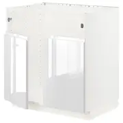 METOD base cab f TALLSJÖN sink, white/Voxtorp high-gloss/white, 80x60x80 cm