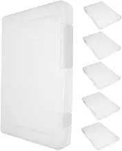 GAROZATION File Storage Box Set of 6 Plastic Magazine Holder Photo Organizer for Travel School Home Office