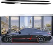 Compatible for BMW 4 Series G22 G23 AC Style Side Bumper Extension Side Skirt Body Modification Accessories 2021 2022 2023 2024(Bright Black)