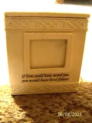 ANIMAL WOODEN URN BOX-BRAND NEW "IF LOVE COULD HAVE SAVED YOU, YOU WOULD HAVE