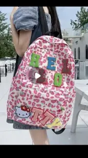 Sanrio Kawii Hello Kitty Student Canvas Campus School Colorful Backpack 61