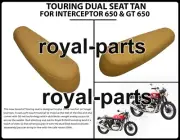 "TOURING DUAL SEAT, TAN" FIT FOR ROYAL ENFIELD INTERCEPTOR 650 & GT 650