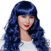 Adult Blue Wavy Long Wig