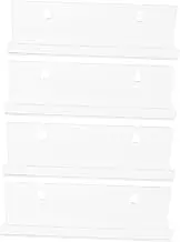 4pcs Transparent Wall Mounted Record Storage Rack Vinyl Album Display Holder Floating Invisible Record Shelf Wall Mount Record Organizer Record Holder