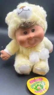 Cabbage Patch Kids Snugglies CPK Yellow Bear Doll 25 Year Celebration 2008