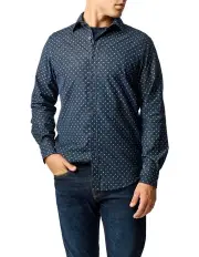 [Rodd & Gunn] Harrington Long Sleeve Sports Fit Shirt in Blueberry