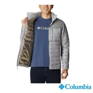 【Columbia 哥倫比亞 官方旗艦】男款- Omni-Heat黃金鋁極暖羽絨外套-淺灰色(UWE49930LY / 羽絨.黃金鋁點.發