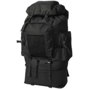 XXL 100L Army Tactical Backpack Black Heavy Duty Outdoor Gear Hiking Camping
