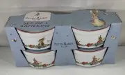 Set of 4 Beatrix Potter Peter Rabbit & Flowers 3.5" RamekinEaster Spring Baking