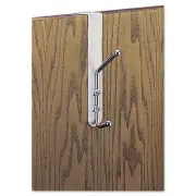 Safco 4166 Over-The-Door Chrome-Plated Steel Double Coat Hook New