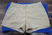 Magellan Outdoors Women's Happy Camper Shorty Shorts 4.25" Inseam Khaki Size 16