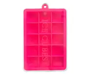Silicone Ice Tray Mold Reusable Food Grade Undeformed Storage 15-cavity Ice Cubes Accessory Mold for Home-Rose Red