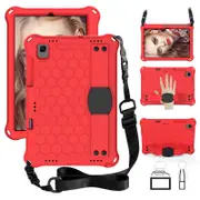 Hive SamSung Tablet Case For Sansung S6 10.5 (2019)/ S5E(2019)/Tab A7 (2020) Durable Stand Cover With Shoulder Strap-RedBlack