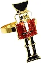ifundom Christmas Napkin Rings Metal Nutcracker Napkin Holder Merry Christmas Serviette Buckle for Christmas Holiday Party Wedding Banquet Dinner Table Decorations