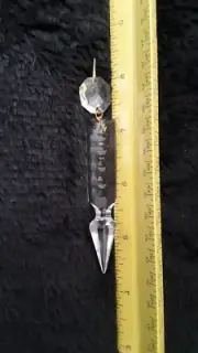 Antique VTG Replacement Glass Crystal Prism Chandelier Spear