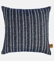 [The House of Lyria] The House of Lyria Cornelius wool and cotton striped cushion One Size blue