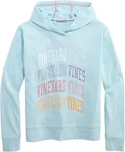 [vineyard vines] Girls' Stacked Varsity Text Graphic Hoodie Tee