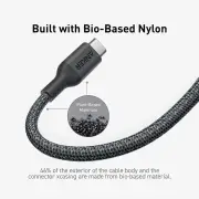 Anker 544 Bio-Nylon 1.8m USB-C to USB-C Cable (Black)