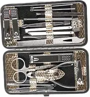 FRCOLOR Stylish Gold Nail Clippers Set Piece Manicure Tool Kit Long Handle for Professional and Home