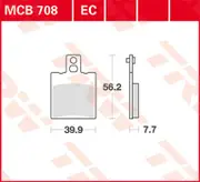 TRW Lucas Brake pad MCB708