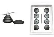 Audio Selection Cone Disc Set Small Adjustable Black 4 Piece Absorber Spikes