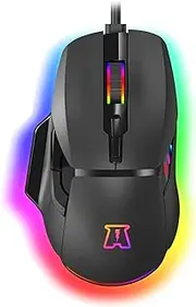 AKUMA - Gaming Mouse Otaku M05 12800DPI RGB LED Backlight - Optical Sensor from 1200 to 12800 DPI - 7 Buttons - Programmable - Comfortable and Lightweight - Compatible with PC/PS4/PS5/Xbox -