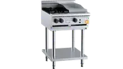 K+ Combination Two Open Burners Plus 300mm Grill Plate Natural Gas