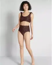 NWT ModCloth Tanya Bikini Top & Clarice High-Waisted Bottom (SET) - Size Small