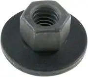 M6-1.0 Free-Spinning Washer Nuts – 19mm O.D. Integrated Flange Nuts – Automotive Fasteners for GM, Toyota, Honda, and More(25pcs)
