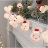 在飛比找樂天市場購物網優惠-雪人燈串聖誕節創意裝飾用品聖誕樹掛件店鋪店內櫥窗商場場景布置