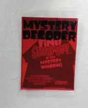 Mars Candy Mystery Decoder FIND SCOOBY DOO Instant Win Game Cartoon Network 2001
