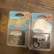 Brother M231 P-touch Label Tape 1/2" Black on White 2 Count B15