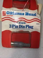 Citizens Band 3 Pin Din Plug Standard Microphone Connector Vintage New Old Stock