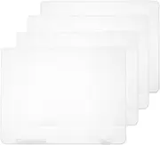 FUNNETOYU 4Pcs Transparent File Holder Box Document Organizer for Business Travel Practical Storage for Photos Certificates Cards Easy to Carry Capacity